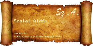 Szalai Aldán névjegykártya